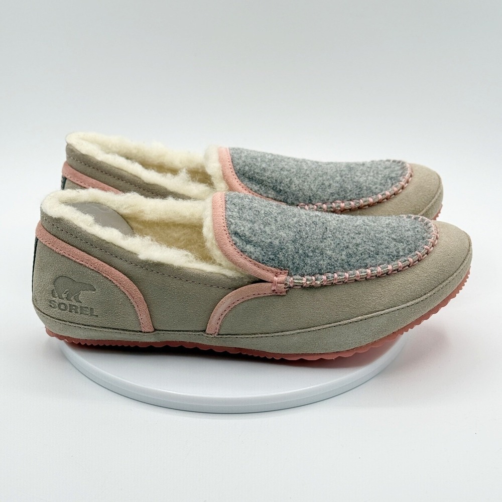 Sorel Tremblant II Slipper Size 6 Womens Moc Suede Wool Lined Sandy Tan NEW